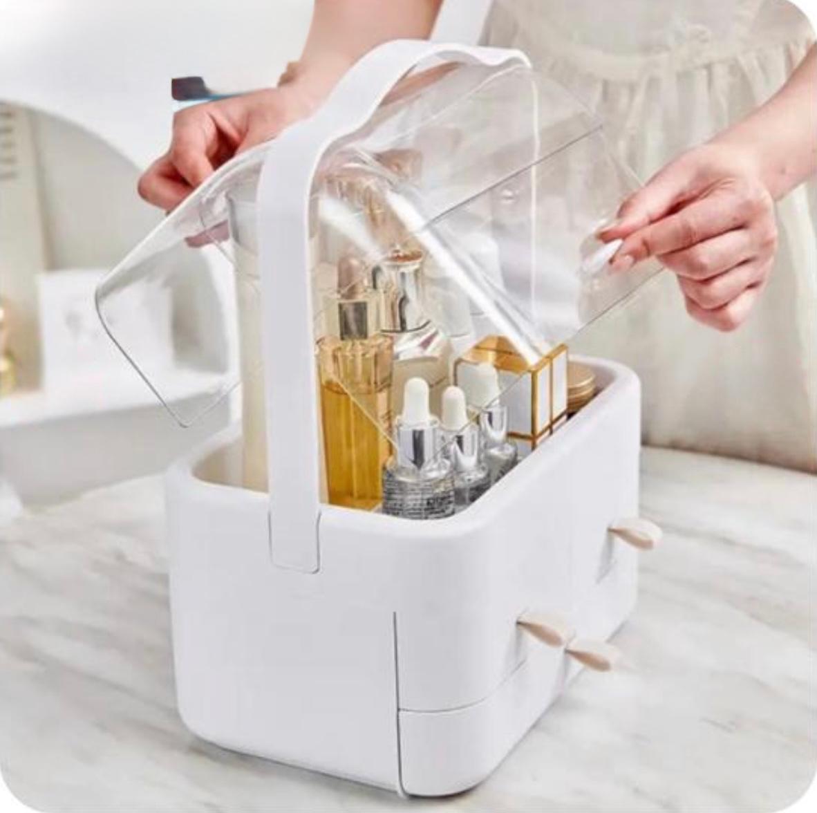 Acrylic Double Door Cosmetic Organizer