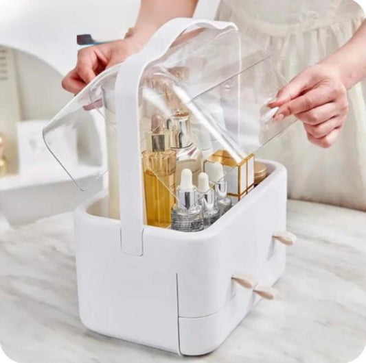 Acrylic Double Door Cosmetic Organizer