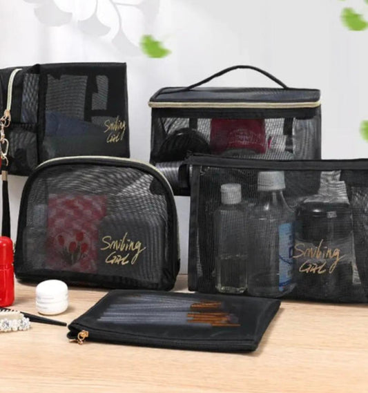 5 PIECES PAIR MESH TRAVEL BAG SET