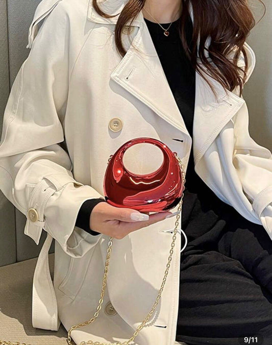 Acrylic Crescent Moon  Shaped Handbag,