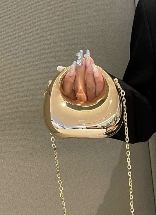 Acrylic Crescent Moon  Shaped Handbag,