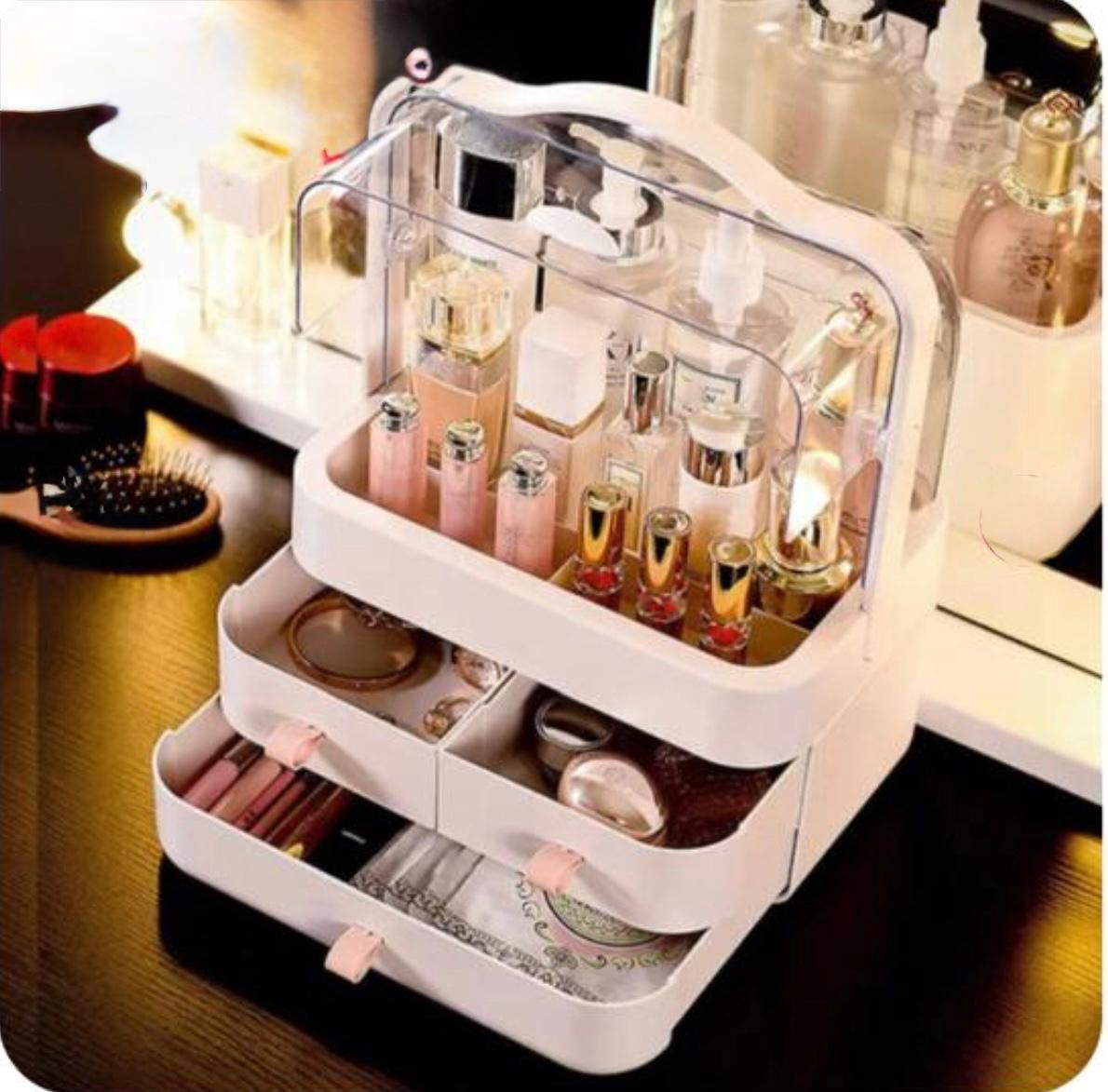 Acrylic Double Door Cosmetic Organizer